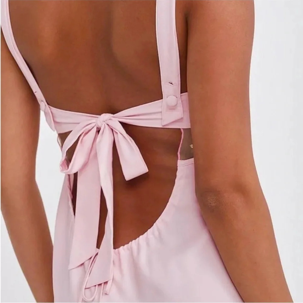 For Love And Lemons Pastel Rose Dress Slip Romantic Pink Mini women's  Size XL - Picture 5 of 14